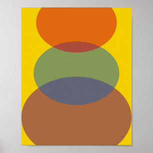 Rainbow Stacked Stones Minimalist Poster