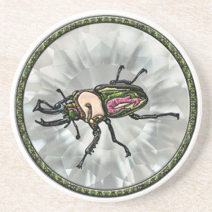 Rainbow Stag Beetle Coaster