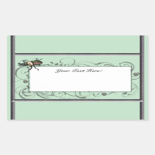 Rainbow Stag Beetle Rectangular Sticker