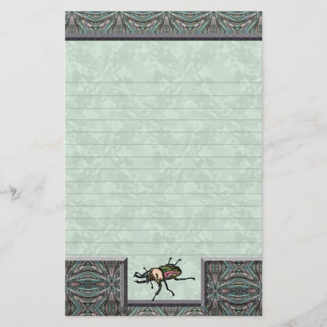 Rainbow Stag Beetle Stationery (Front)