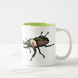 Rainbow Stag Beetle Two-Tone Coffee Mug