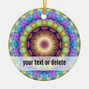 Rainbow stained Glass Ceramic Tree Decoration