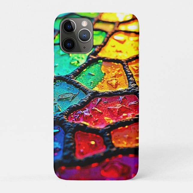 Rainbow Stained Glass Close-Up Art Case-Mate iPhone Case (Back)
