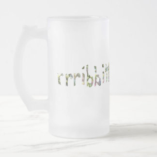 Rainbow Stained Glass Look Frog Art Frosted Glass Beer Mug