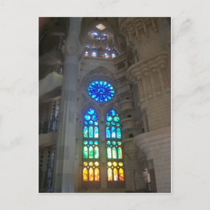 Rainbow Stained Glass Windows Postcard