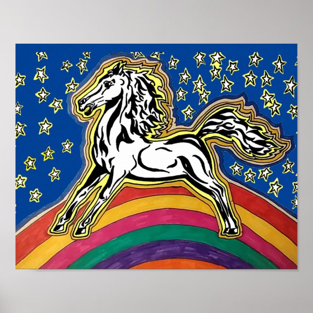 Rainbow Stallion Wall Poster (Front)