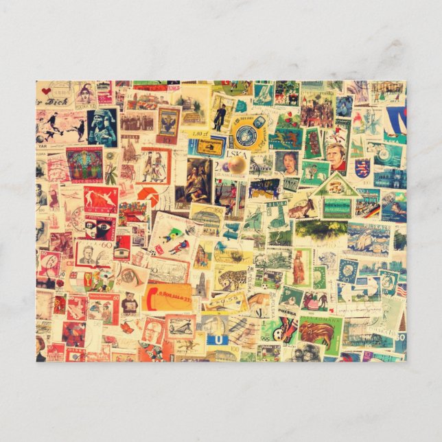 Rainbow Stamps Postcard (Front)