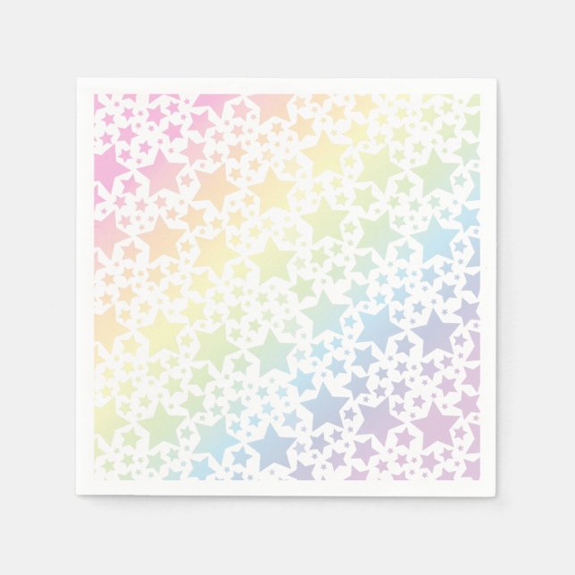 Rainbow Star Baby Shower Napkin (Front)