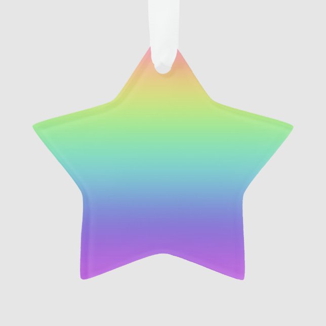 Rainbow Star Christmas Ornament (Front)