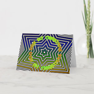 Rainbow Star First Christmas Holiday Greeting Card