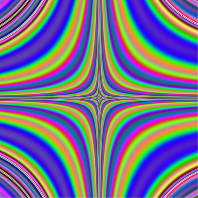 Rainbow Star Fractal 2 Standing Photo Sculpture (Front)