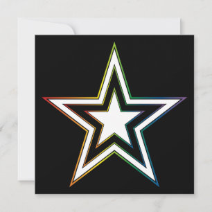 rainbow star invitation