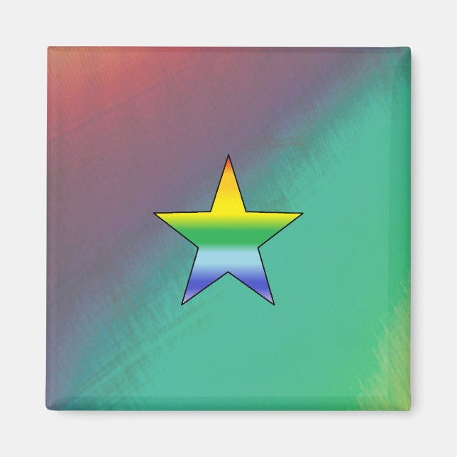 Rainbow Star Magnet (Front)