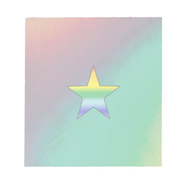 Rainbow Star Notepad (Front)