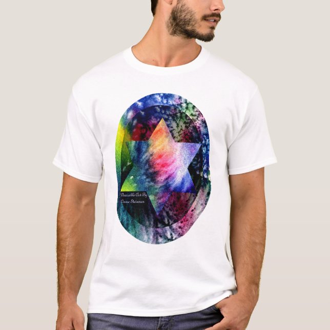 Rainbow Star of David T-Shirt (Front)