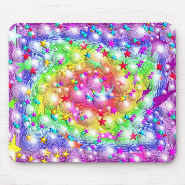 Rainbow Star Parade Mouse Mat (Front)