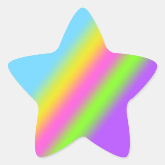 Rainbow Star Stickers | Zazzle.co.uk