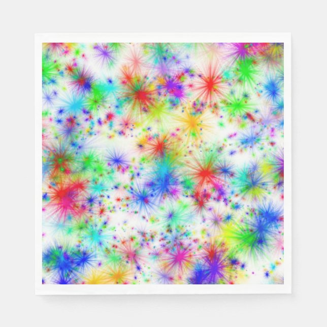 Rainbow starbursts napkin (Front)