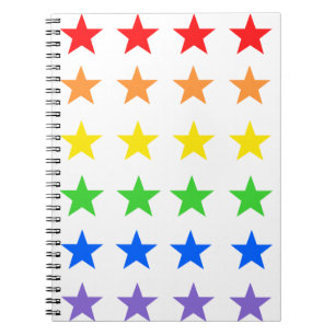 Rainbow starry sky  notebook