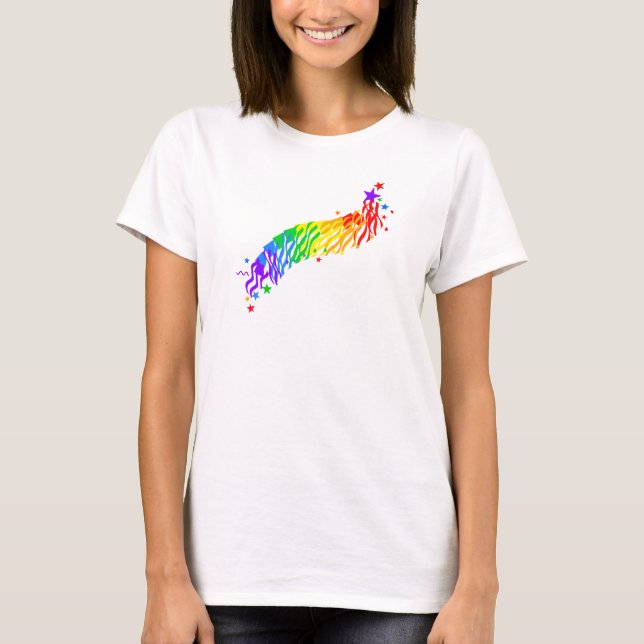 Rainbow Stars and Streamers T-Shirt (Front)
