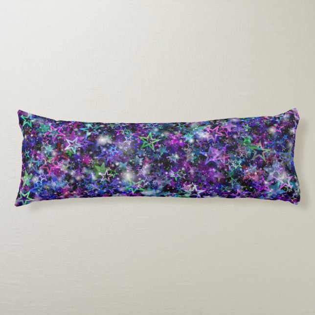 rainbow stars body pillow (Front)