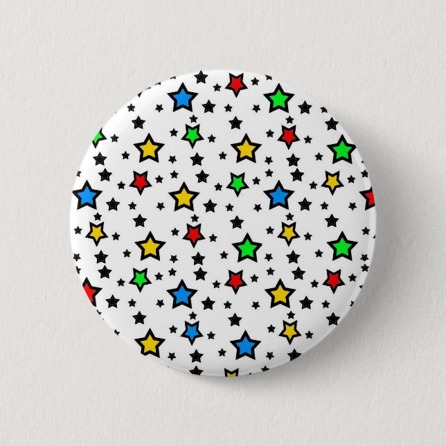 Rainbow Stars Button (Front)