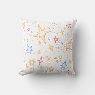 Rainbow stars cushion