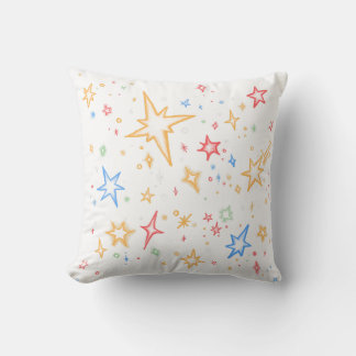 Rainbow stars cushion