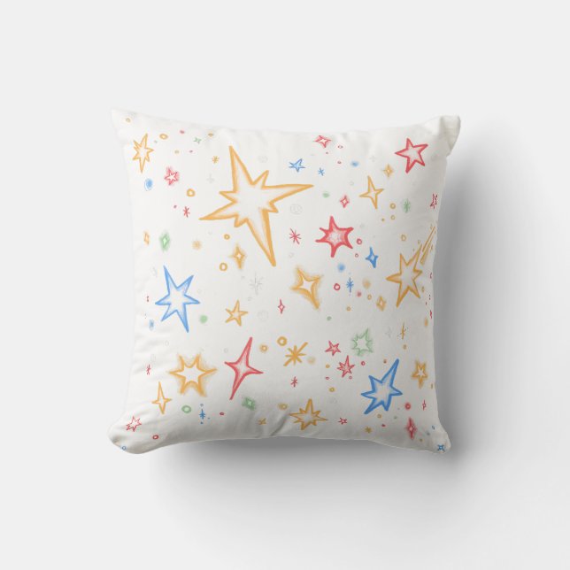 Rainbow stars cushion (Front)