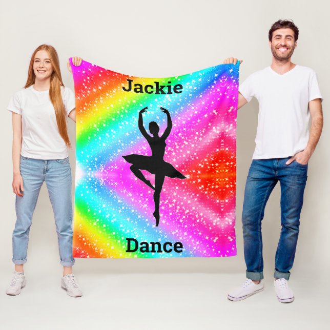 Rainbow Stars Dance Fleece Blanket for Girls! (In Situ)