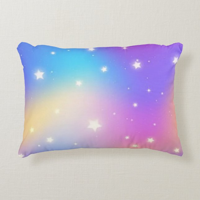 Rainbow Stars Decorative Cushion (Front)