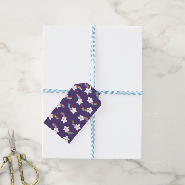 Rainbow Stars Gift Tags (With Twine)