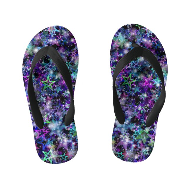 rainbow stars kids flip flops (Footbed)