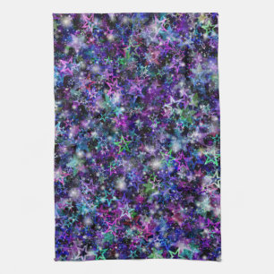 rainbow stars kitchen towel