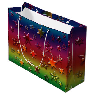 Rainbow Stars  Large Gift Bag