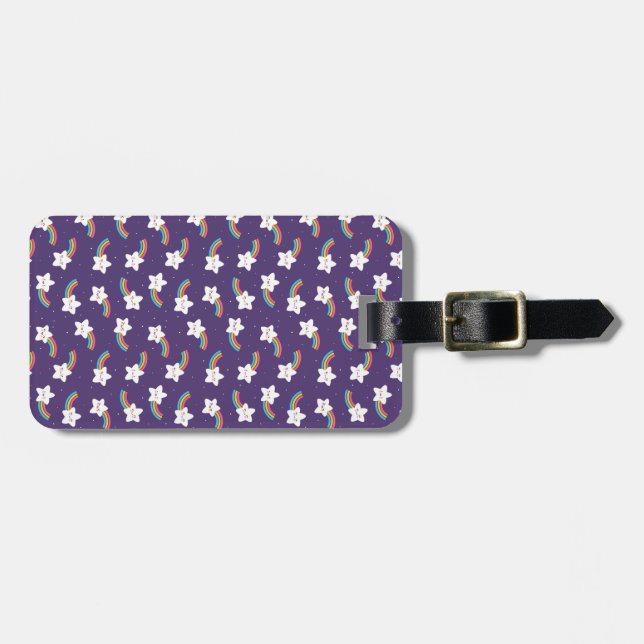 Rainbow Stars Luggage Tag (Front Horizontal)