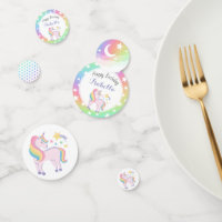 Rainbow Stars & Magical Unicorn Happy Birthday