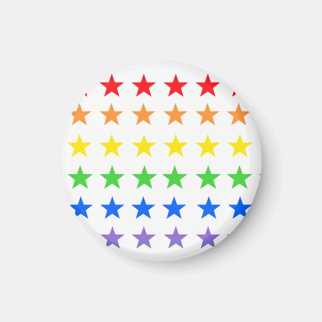 Rainbow stars  magnet (Front)