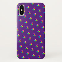 rainbow stars on purple Case-Mate iPhone case