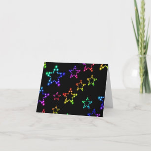 Rainbow Stars Pattern Note Card
