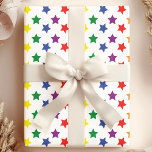 Rainbow Stars Pattern Wrapping Paper<br><div class="desc">Wrap your gifts in a burst of colour and fun with this whimsical wrapping paper featuring a vibrant rainbow of stars. The playful pattern is perfect for birthdays, baby showers, or any celebration that calls for a touch of magic. Made with high-quality paper, this gift wrap will make your presents...</div>