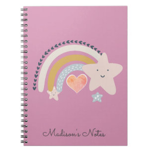 Rainbow Stars Personalised Notebook