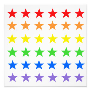 Rainbow stars photo print