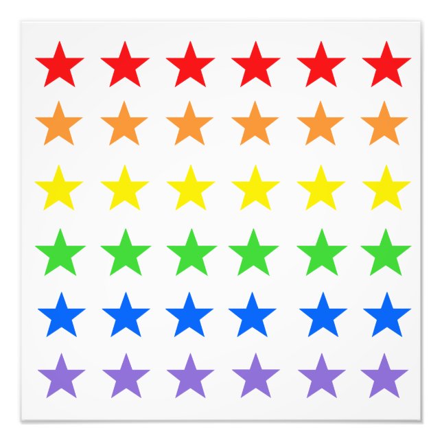 Rainbow stars   photo print (Front)