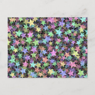 Rainbow Stars Postcard