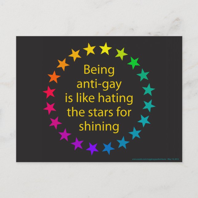 Rainbow Stars Postcard (Front)