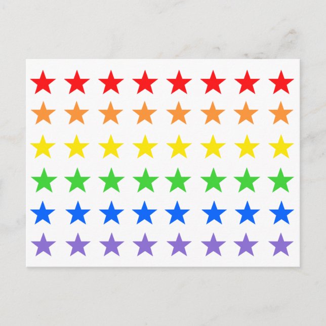 Rainbow stars  postcard (Front)