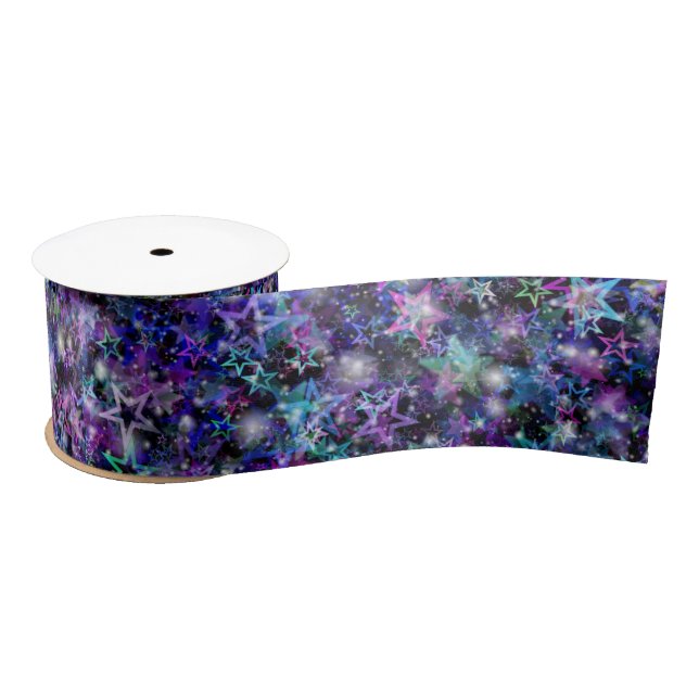 rainbow stars ribbon satin ribbon (Spool)