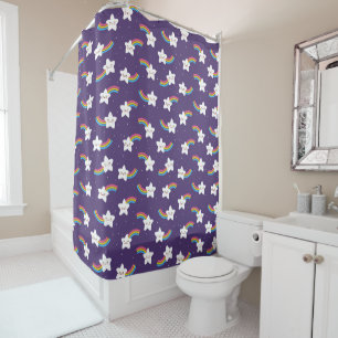 Rainbow Stars Shower Curtain