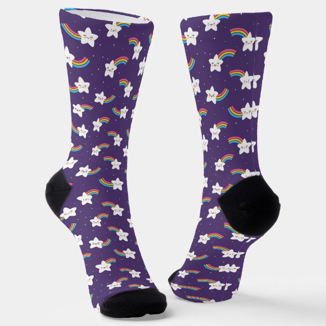 Rainbow Stars Socks #2 (Angled)